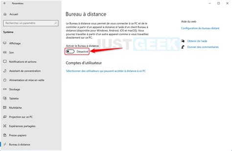 Windows 10 comment activer et utiliser le Bureau à distance