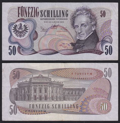 Sterreich Austria Schilling Banknote Gutes Vf Pick