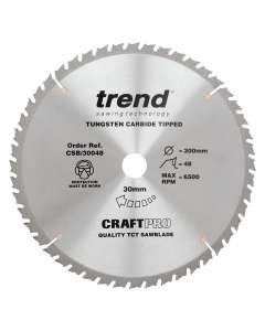 Trend CSB 30072 Craft Trimming Crosscut Saw Blade 300mm Dia X 72 Teeth