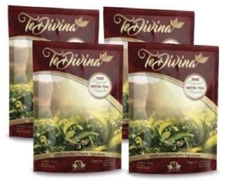 Te Divina Original Detox Tea Organic Month Supply Packs Free