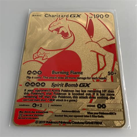 Charizard GX Pokemon Card Metal Gift for Him Her Valentine | Etsy ...