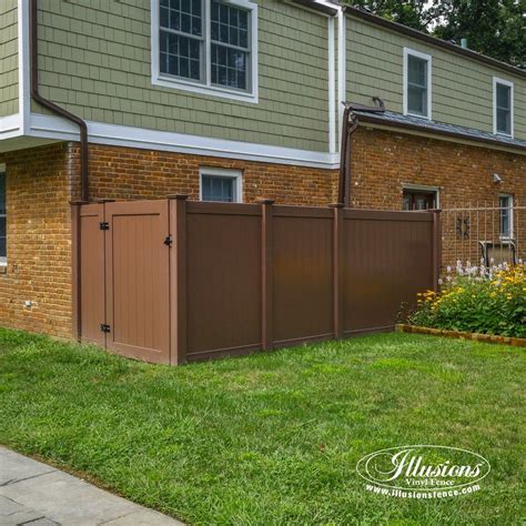 16 Gorgeous Brown Illusions Vinyl Fence Images Illusions Fence Vinyl Fence Modern Fence Fence