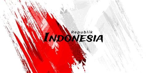 Bandera De Indonesia Con Concepto De Pincel Feliz D A De La