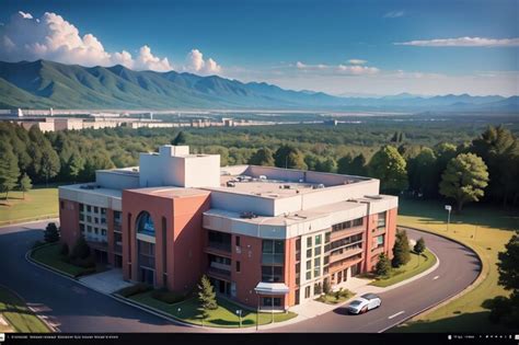 Premium AI Image | An aerial view of the campus of the new campus of ...