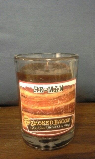 A bacon scented candle. | Bacon scented candles, Candles, Candle jars