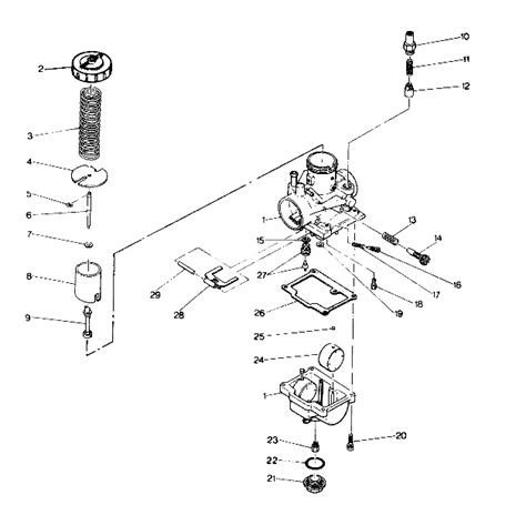 MOTEUR ASSEMBLAGE CARBURATEUR POUR BIG BOSS 6X6 1991 Esprit POLARIS