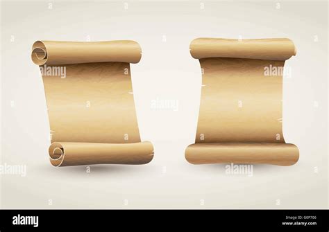 Vector Scrolled Old Paper Illustration Stock Vector Image And Art Alamy