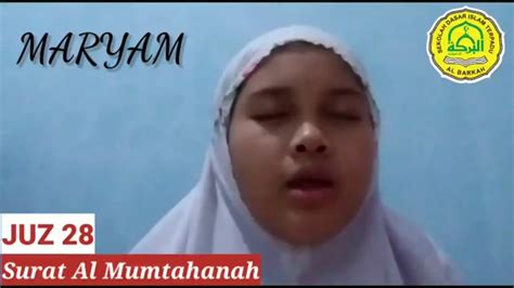 Bdr Tahfidz Juz Surat Al Mumtahanah By Maryam Sdit Al Barkah