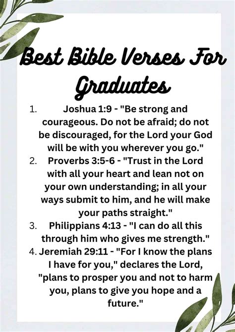 Bible Verses For Graduates Encouraging Daily Blessings