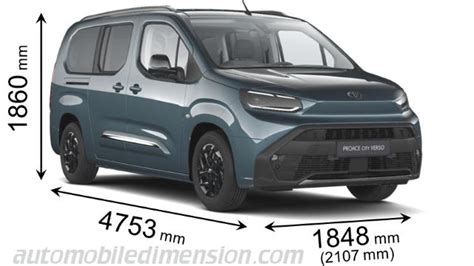 Dimension Toyota Proace City Verso Long Volume Coffre Et Similaires