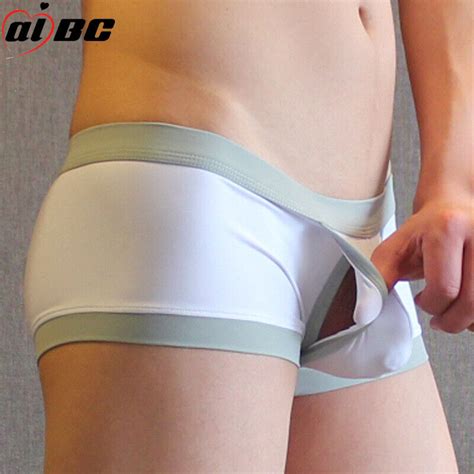 Men S Boxer Briefs Open Front Pouch Shorts Underwear Sexy Lingerie Underpants Ebay