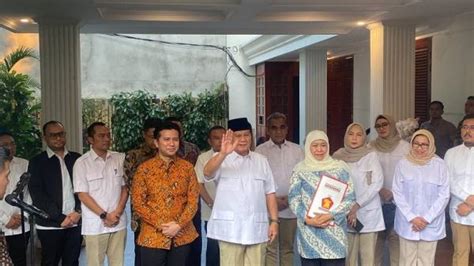 Prabowo Umumkan Gerindra Dukung Khofifah Emil Dardak Di Pilgub Jatim