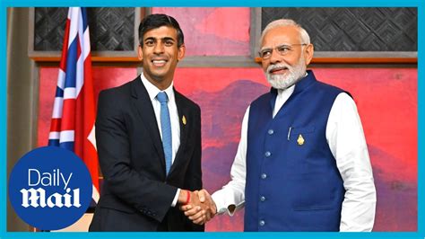 Rishi Sunak Meets Indian Prime Minister Narendra Modi At G20 Youtube