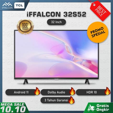 Promo TCL X IFFALCON 32S53 32 Inch Android 11 Digital Smart TV LED