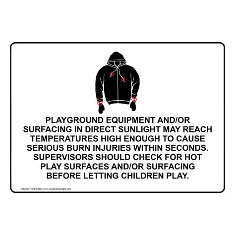 Playground Equipment Sign With Symbol NHE-50604