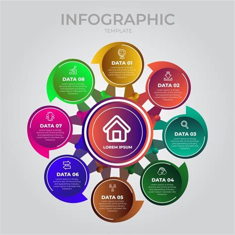 Illustration Vectorielle De Modèle Infographique De Diagramme