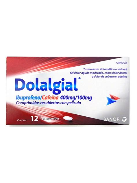 Dolalgial Ibuprofenocafeina 400 Mg100 Mg 12 Comprimidos Recubiertos