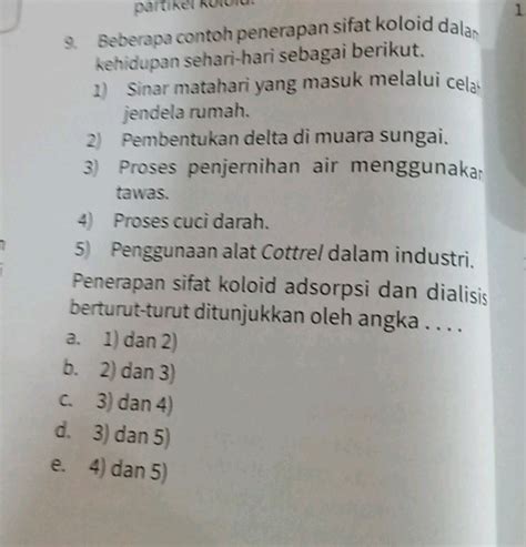 9 Beberapa Contoh Penerapan Sifat Koloid StudyX