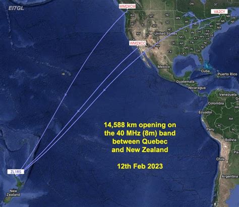 EI7GL A Diary Of Amateur Radio Activity 14 588km Opening On The 40 MHz Band From Quebec To