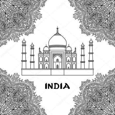 Ndia Taj Mahal Stock Vector By Kronalux