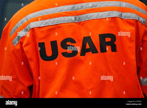 USAR Team Logo on firefighter's jacket Stock Photo - Alamy