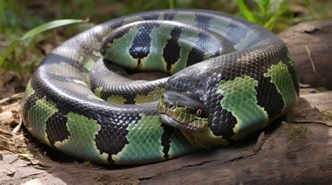 Black Anaconda Snake