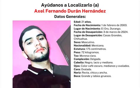 Desaparece Joven Originario De Durango En Casas Grandes Chihuahua