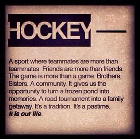 Inspirational Quotes For Hockey Players Quotesgram