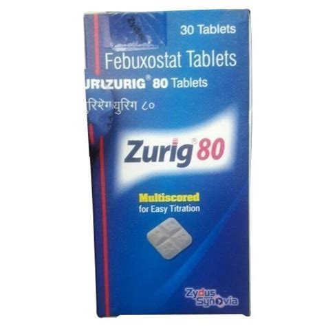 Zydus Zurig 80 Febuxostat Tablet Prescription At Rs 527 Box In Gurgaon