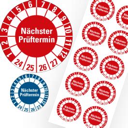 Pr Fplakette N Chster Pr Ftermin Rot Oder Blau Freifelder