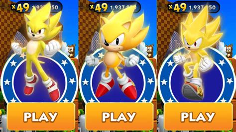 Sonic Dash Classic Super Sonic Vs Movie Super Sonic Vs Super Sonic