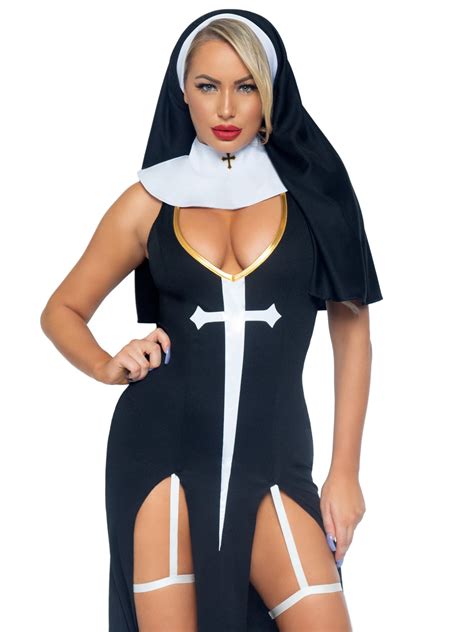 Sultry Sinner Nun Costume Womens Halloween Costume Leg Avenue