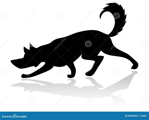 Dog Silhouette stock vector. Illustration of watching - 4044442