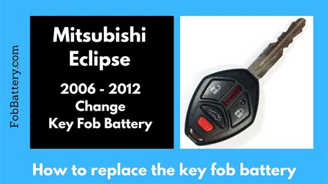 Mitsubishi Eclipse Key Fob Battery Replacement 2006 2012 YouTube