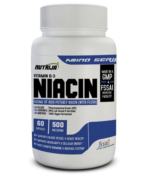 Buy Niacin 500MG Capsules in India | NutriJa™ Supplement Store