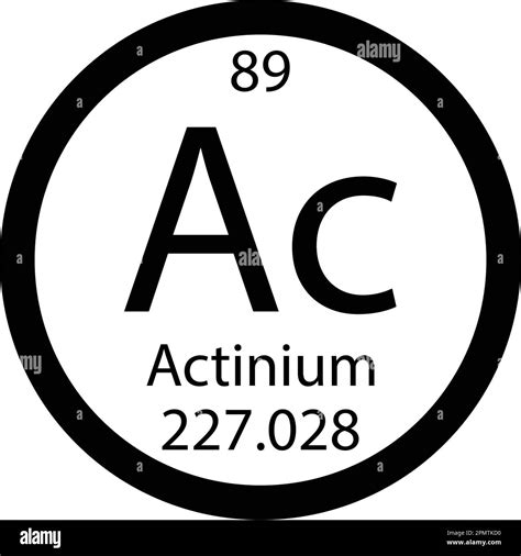 Symbole chimique de l élément de tableau périodique actinium molécule