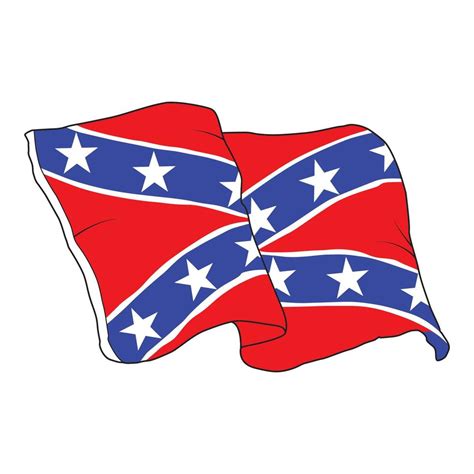 Vector Illustration of a waving Confederate flag 10996843 Vector Art at ...