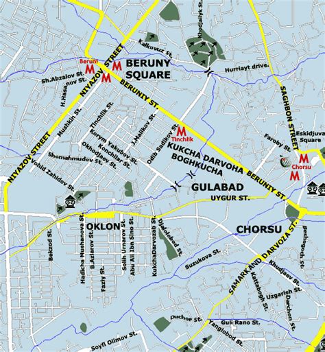 Tashkent Map - Toshkent city