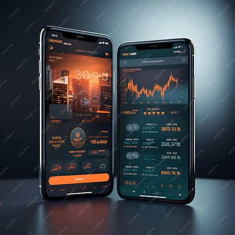 Premium Photo | Mobile App Layout Design of Forex Trading Platform