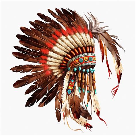 Premium AI Image | Native American feather headdress