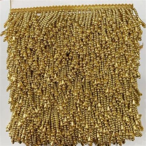 Golden Polyester Tassels Lace For Garment Width Inch At Rs