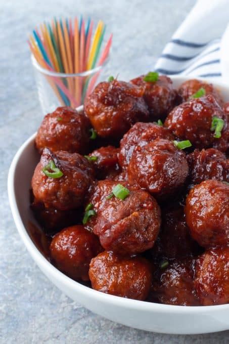 Slow Cooker Cranberry Meatballs Days Of Baking And More