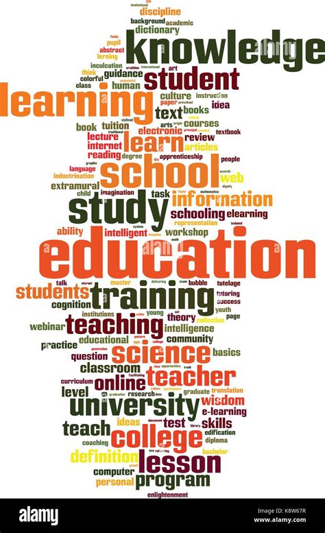 Education Word Cloud Concept Vector Illustration Stock Vector Image