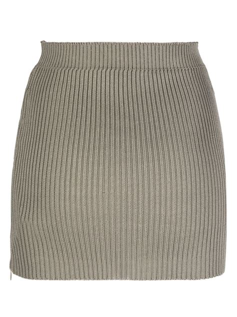 Paloma Wool Ribbed Knit Mini Skirt Grey Farfetch Uk