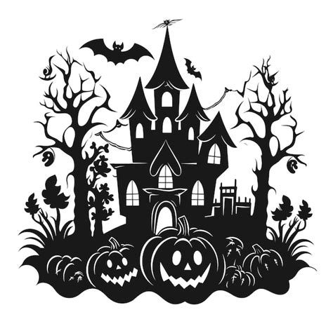 Vector Halloween Assombrado Fundo De Casa Para Festa De Halloween Feliz