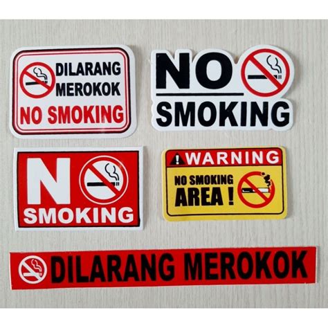 Jual Stiker Graftac Dilarang Merokok No Smoking Ukuran Kecil Shopee