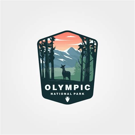 Vector Del Logotipo Del Parque Nacional Olímpico Símbolo De Parcela