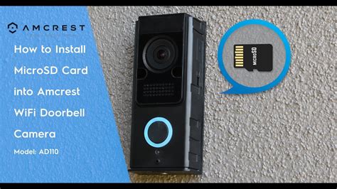 How To Install A MicroSD Card Into AD110 Amcrest WiFi Doorbell Camera