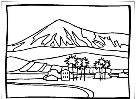 Sketsa Gambar Pemandangan Gunung Harian Nusantara - Riset