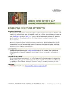 DEVELOPING CHRISTLIKE ATTRIBUTES / developing-christlike-attributes.pdf ...